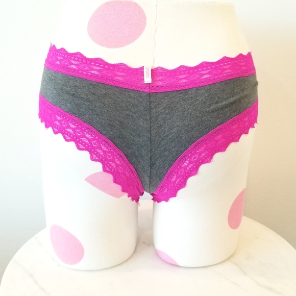 Victoria's Secret PINK Vintage Lace Glitter Extra Low Rise Cheekster Panty NWT - Picture 5 of 13